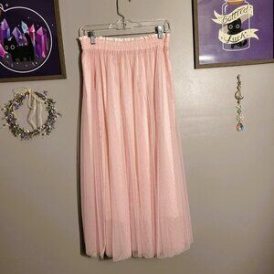 Long Light Pink Skirt